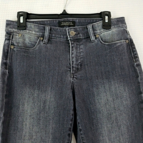 Talbots~Size 6 Petite~Black Denim Flawless Five Pocket Slim Ankle Curvy Jeans. - Picture 6 of 11